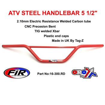 ATV STEEL HANDLEBAR 5 1/2", SUZUKI LT MODELS / GLOSS RED, [UNIVERSAL]