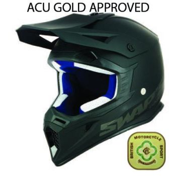 MX HELMET XL 62 MATT BLACK, SWAP'S S818 FULL FACE CSW1F1005, !! ACU GOLD APPROVED !!