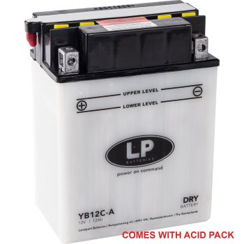 BATTERY LB12C-A 12V 12Ah w/Acid Pack, LANDPORT MB YB12C-A, MD LB12C-A