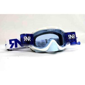 £25+VAT WHILST STOCKS LAST, RNR HYBRID WHITE/BLUE FULLY LOADED ROLL OFF, WHITE/BLUE LIMITED EDITION GOGGLE GH224, ROLL & TEAR OFF