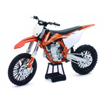 MODEL DIE CAST KTM 450 SX-F, ORANGE AND WHITE, 1:10 SCALE, NEW RAY 57943