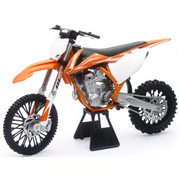 MODEL DIE CAST KTM SX-F 450 2018, ORANGE AND WHITE, SCALE 1:6, NEWRAY 49613