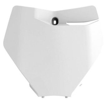 FRONT NUMBER PLATE 2019-22 KTM SX/SX-F, WHITE, POLISPORT 8666400002, 79108007000AB, 79108007100AB