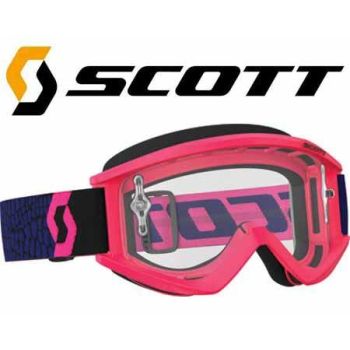 SCOTT Goggles Recoil Xi Pink/blue/flu pin clear works, 246485-5406113 ONE OFF PRICE TO CLEAR, *Bankrupt stock, when there gone there gone !!!!
