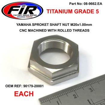 SPROKET SHAFT NUT M20X1.00mm, TITANIUM GR5 / EACH / 90179-20001