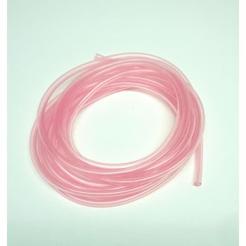 CLEAR RED BREATHER PIPE HOSE 5mm, ROLL 5M