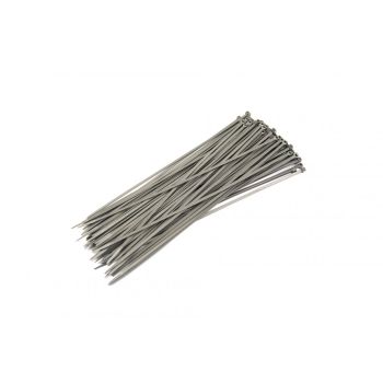 NYLON CABLE ZIP TIES - SILVER, 370mm x 4.8mm - PACK OF 100