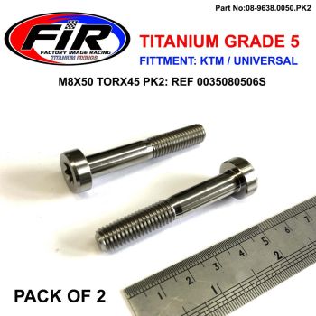 GR5 SCREW M8X50 TORX45 PK2, TITANIUM - KTM 0035080506S