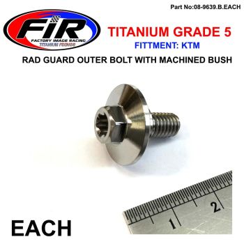GR5 KTM RAD GUARD OUTER BOLT EA TITANIUM, SX EXC SXF EXCF 16-2020 / WITH BUSH,  / 0025060166