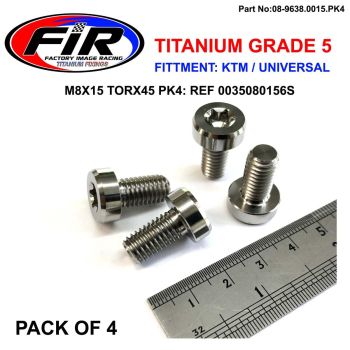 GR5 SCREW M8X15 TORX45 PK4, TITANIUM - KTM 0035080156S