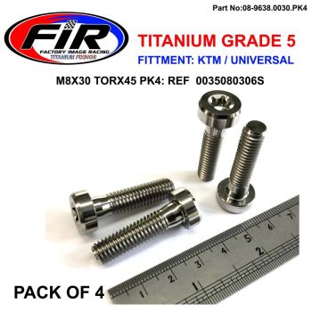 GR5 SCREW M8X30 TORX45 PK4, TITANIUM - KTM 0035080306S