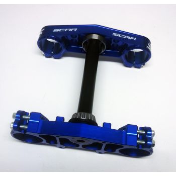 TRIPLE CLAMPS 25 BLUE YZ 65/85, OFFSET 25mm SCAR S1422