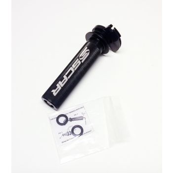 THROTTLE TUBE / BEARING, YZ 125/250 SCAR RACING TT101 BLACK, ALUMINIUM CNC BILLET 2-STROKE