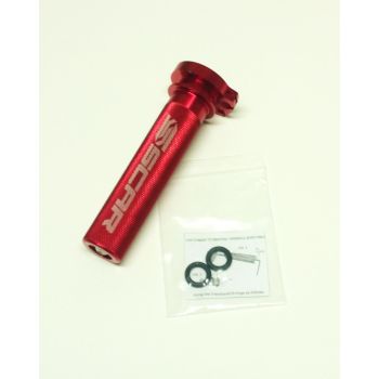 THROTTLE TUBE / BEARING, CRF 250/450 SCAR RACING TT200 RED, ALUMINIUM CNC BILLET 4-STROKE