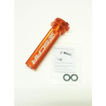 THROTTLE TUBE / BEARING, KTM SXF/EXCF SCAR RACING TT500 ORANGE, ALUMINIUM CNC BILLET 4-STROKE