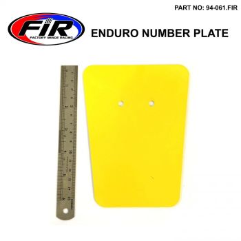 ENDURO SMALL NUMBER PLATE, ALLOY POWDERCOATED YELLOW