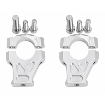 HANDLEBAR RISER BRACKET PAIR SILVER SUR-RON ULTRA BEE