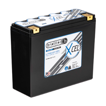 BATTERY BRAILLE LiFePO4 STARTER BATTERY 12V 25AH LIGHT WEIGHT MOTORSPORT 1250PCA 500AMP