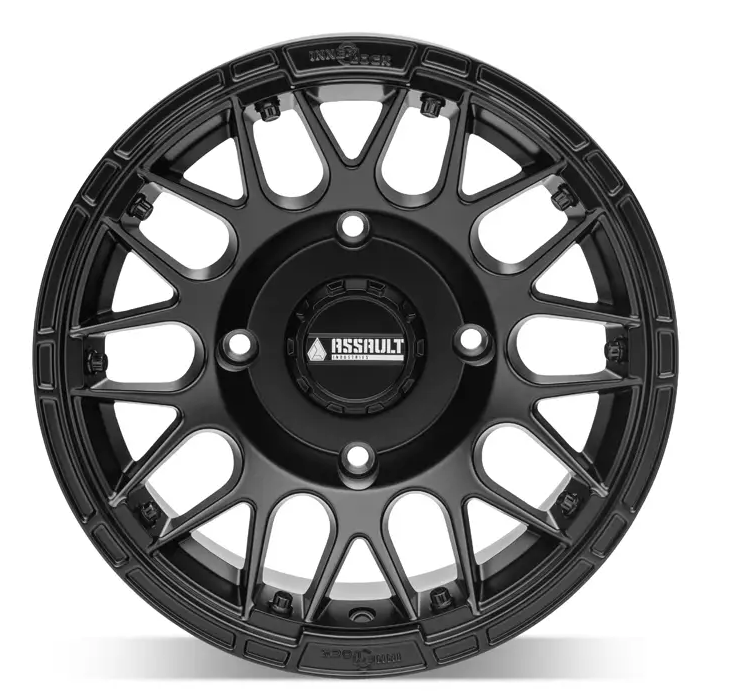 15x7 ASSAULT INDUSTRIES HELLFIRE BEADLOCK WHEELS, SATIN BLACK 4