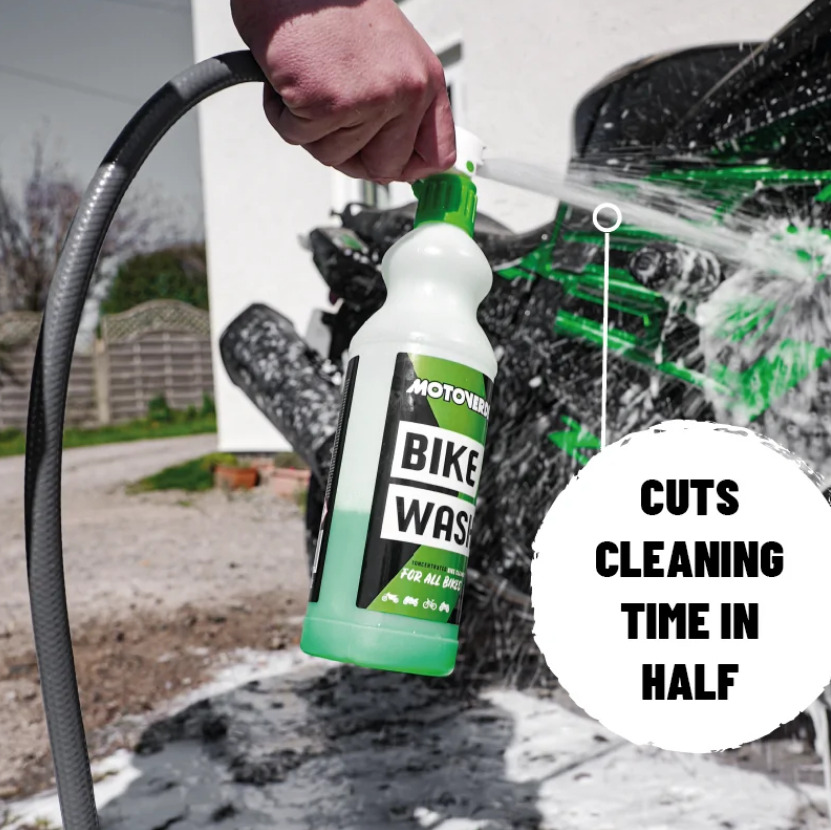 1L Motoverde Concentrated Bike Wash Cleaner Spray + Hose Pipe Mixer Sprayer thumbnail 2