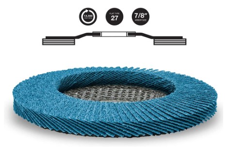 ZIRCONIUM FLAP DISC 115 / 60G, EACH / 868821 thumbnail 4