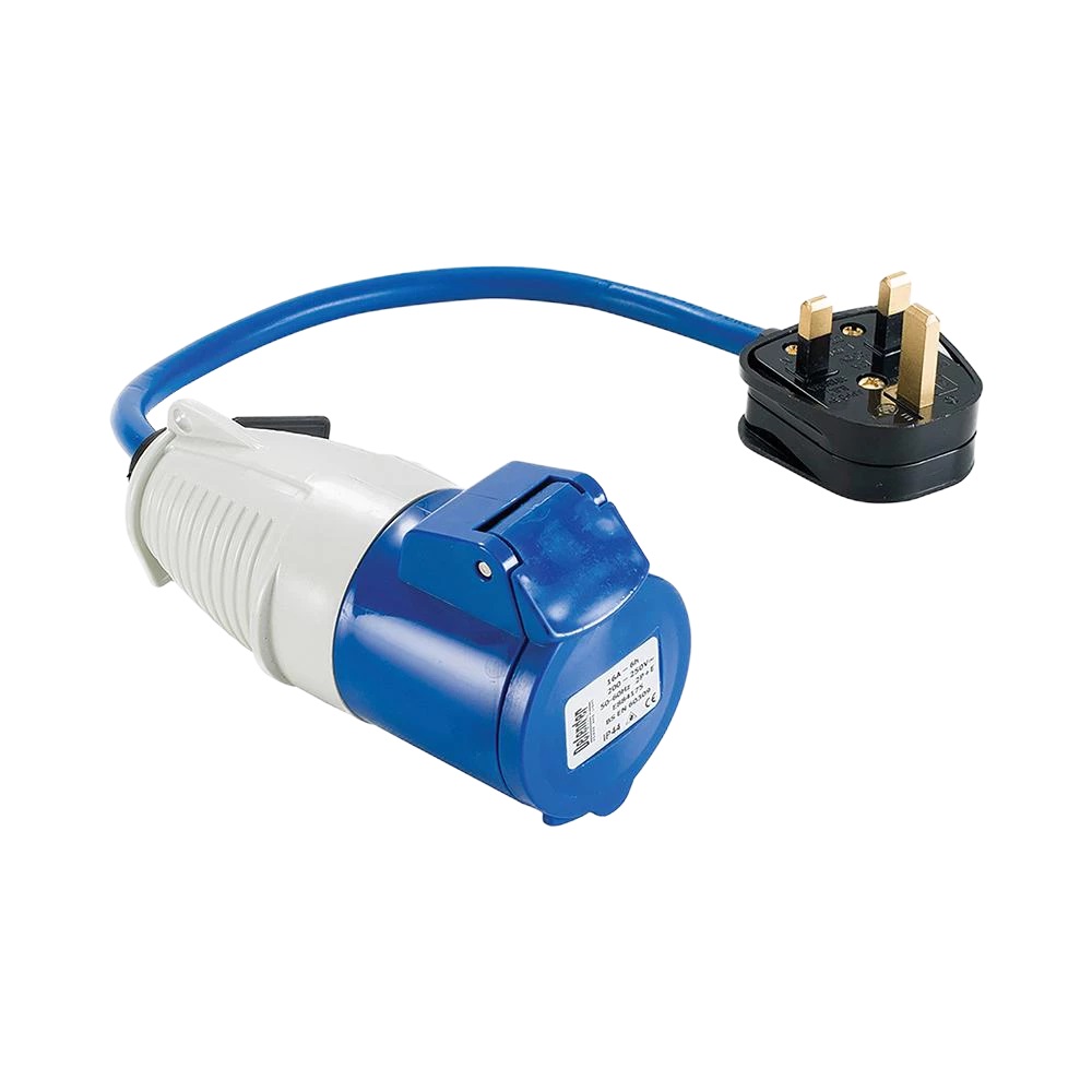 DEFENDER FLY LEAD CONVERTER, 13A-16A CAMPER CAMPING image 1