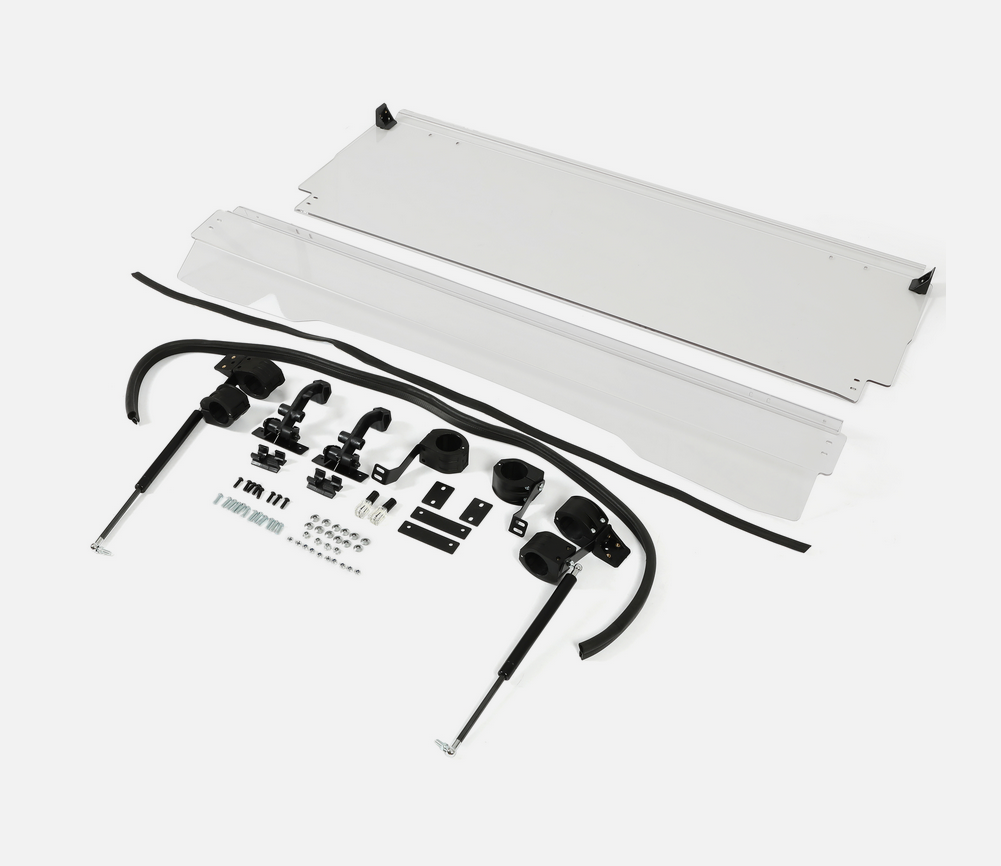 WINDSCREEN FLIP UP POLYCARBONATE KAWASAKI MULE PRO UTV, WINDSHIELD image 1