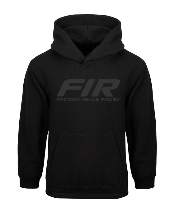 FIR KIDS HOODIE SWEATER - BLACK ON BLACK, SIZE - 12/13