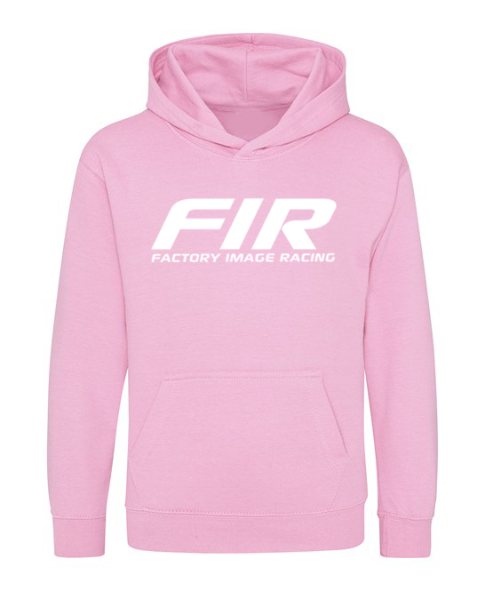 FIR KIDS HOODIE SWEATER - WHITE ON PINK, SIZE - 7/8 image 1