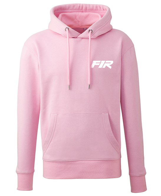 MENS HOODIE SWEATER - WHITE ON PINK - SIZE - M image 1