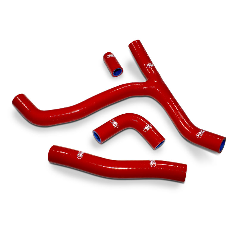 COOLANT HOSE 4 PIECE KIT RED 17-20 HONDA 450 CRF R RWE RX SAMCO SPORT HON-123-RD image 1