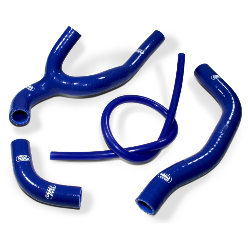 COOLANT HOSE 4 PIECE KIT BLUE 05-08 HONDA 450 CRF R SAMCO SPORT HON-28-BU image 1