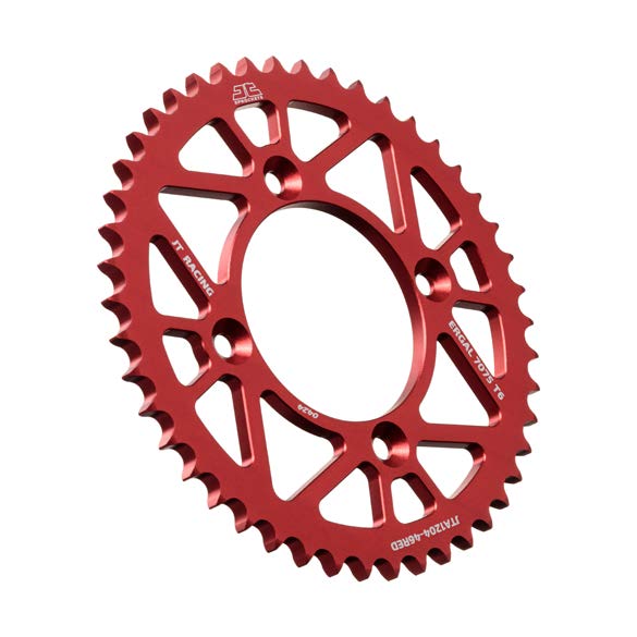 REAR SPROCKET JTA1204.46RED ALUMINIUM RED thumbnail 3
