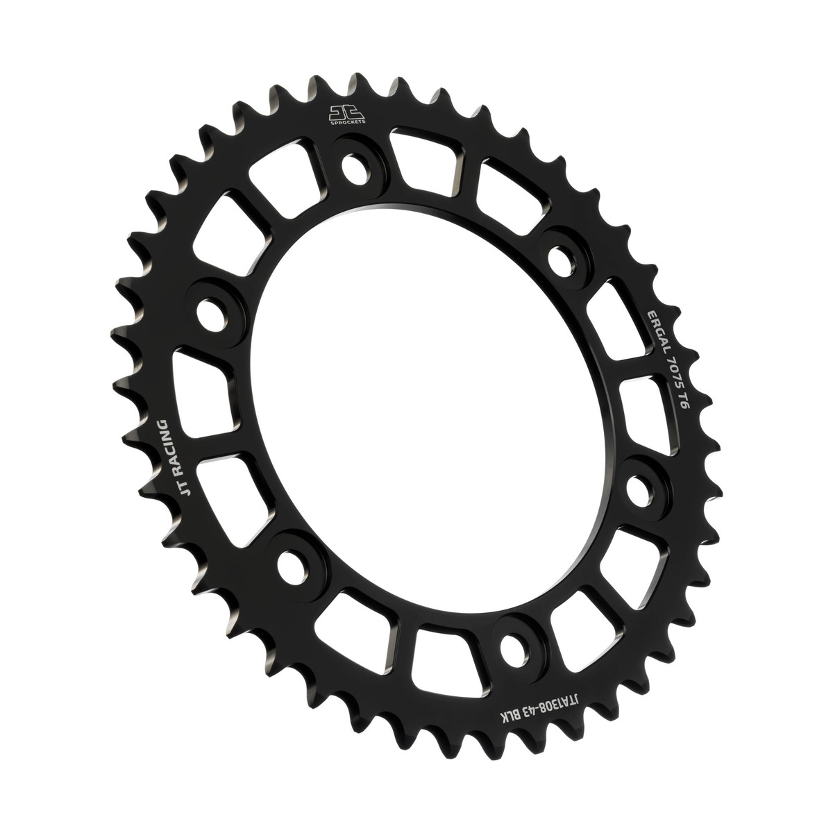 REAR SPROCKET ALLOY JTA1308.43BLK, CHAIN CONVERSION 520 JT RACELITE, HONDA ROAD JTR1308 image 1