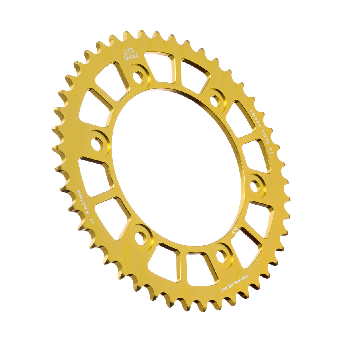 REAR SPROCKET ALLOY JTA1308.46GLD, CHAIN CONVERSION 520 JT RACELITE, HONDA ROAD JTR1308 image 1