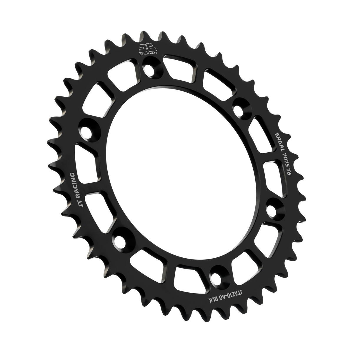 REAR SPROCKET JT RACERLITE BLACK, JT JTA210.40BLK 7075-T6 Aluminium image 1