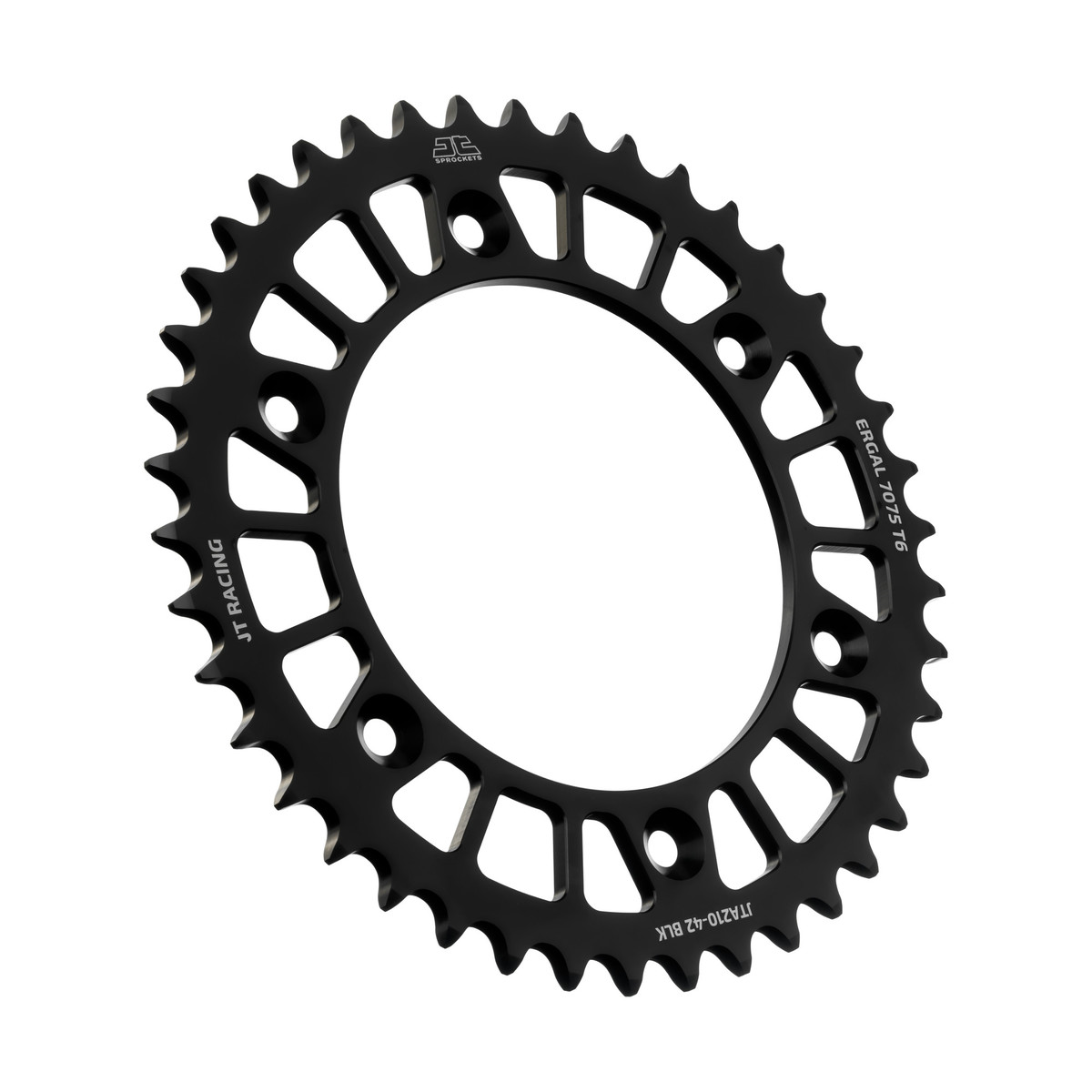 REAR SPROCKET JT RACERLITE BLACK, JT JTA210.42BLK 7075-T6 Aluminium image 1