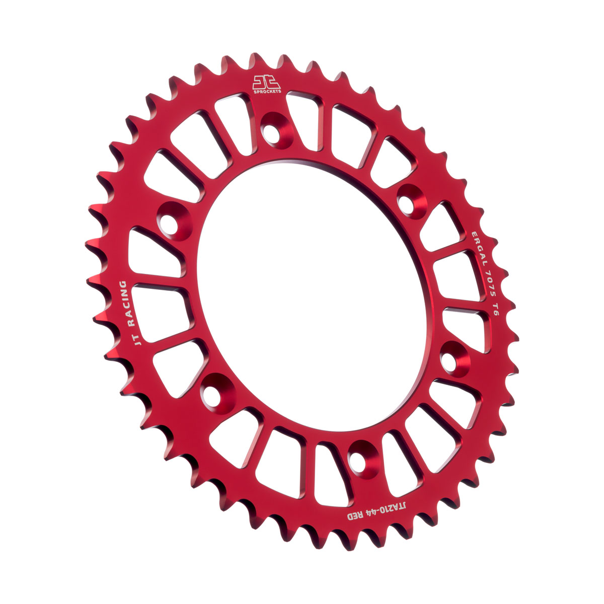 REAR SPROCKET JT RACERLITE RED, JT JTA210.44RED 7075-T6 Aluminium image 1
