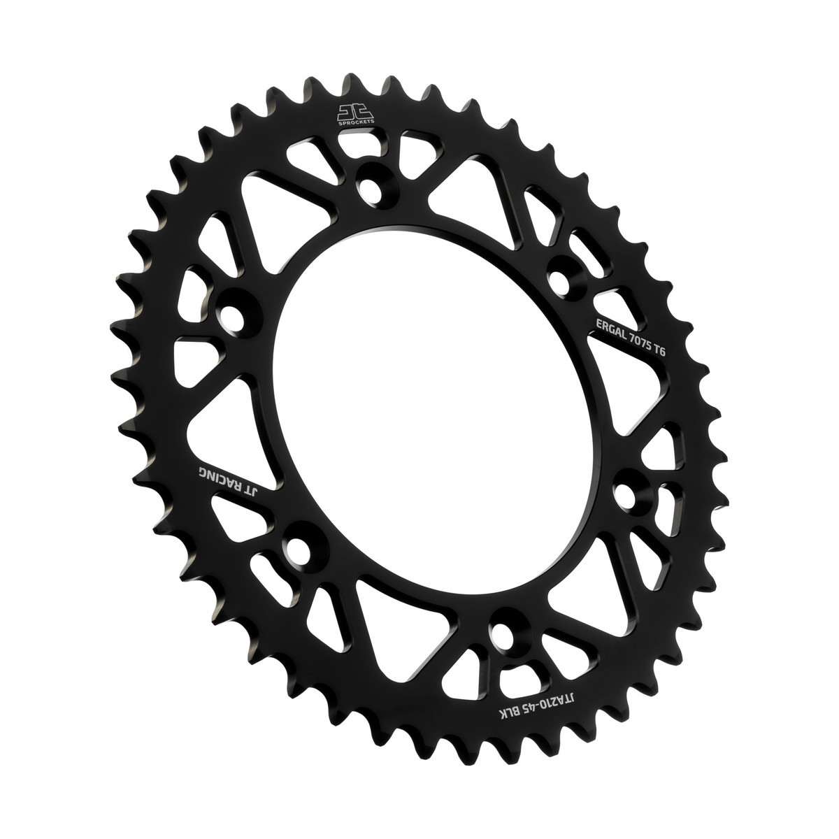 REAR SPROCKET JT RACERLITE BLACK, JT JTA210.45BLK 7075-T6 Aluminium image 1