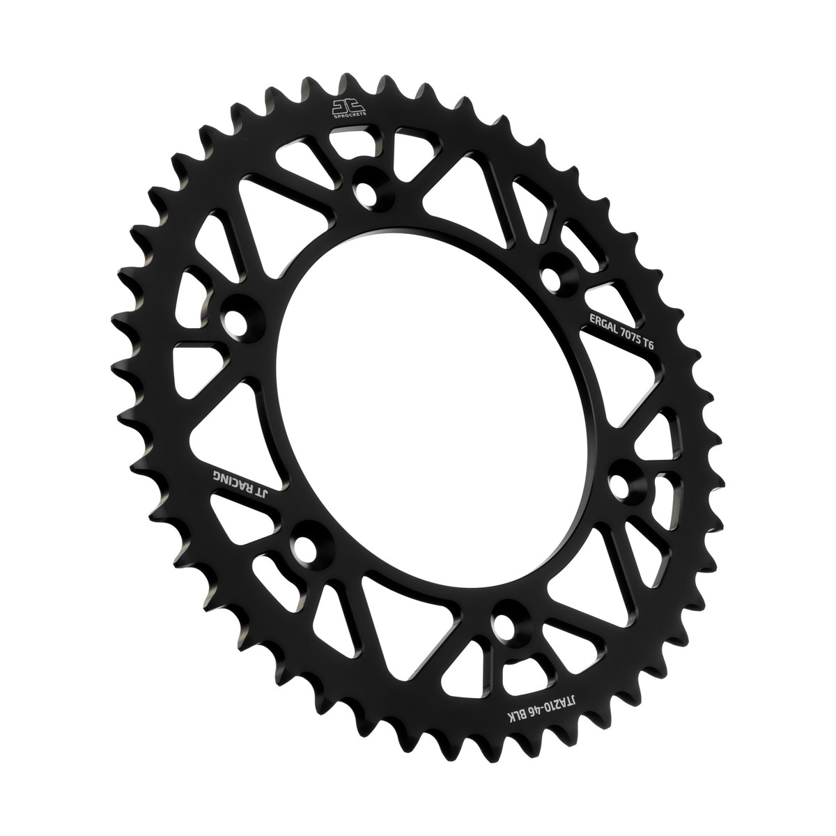 REAR SPROCKET JT RACERLITE BLACK, JT JTA210.46BLK 7075-T6 Aluminium image 1