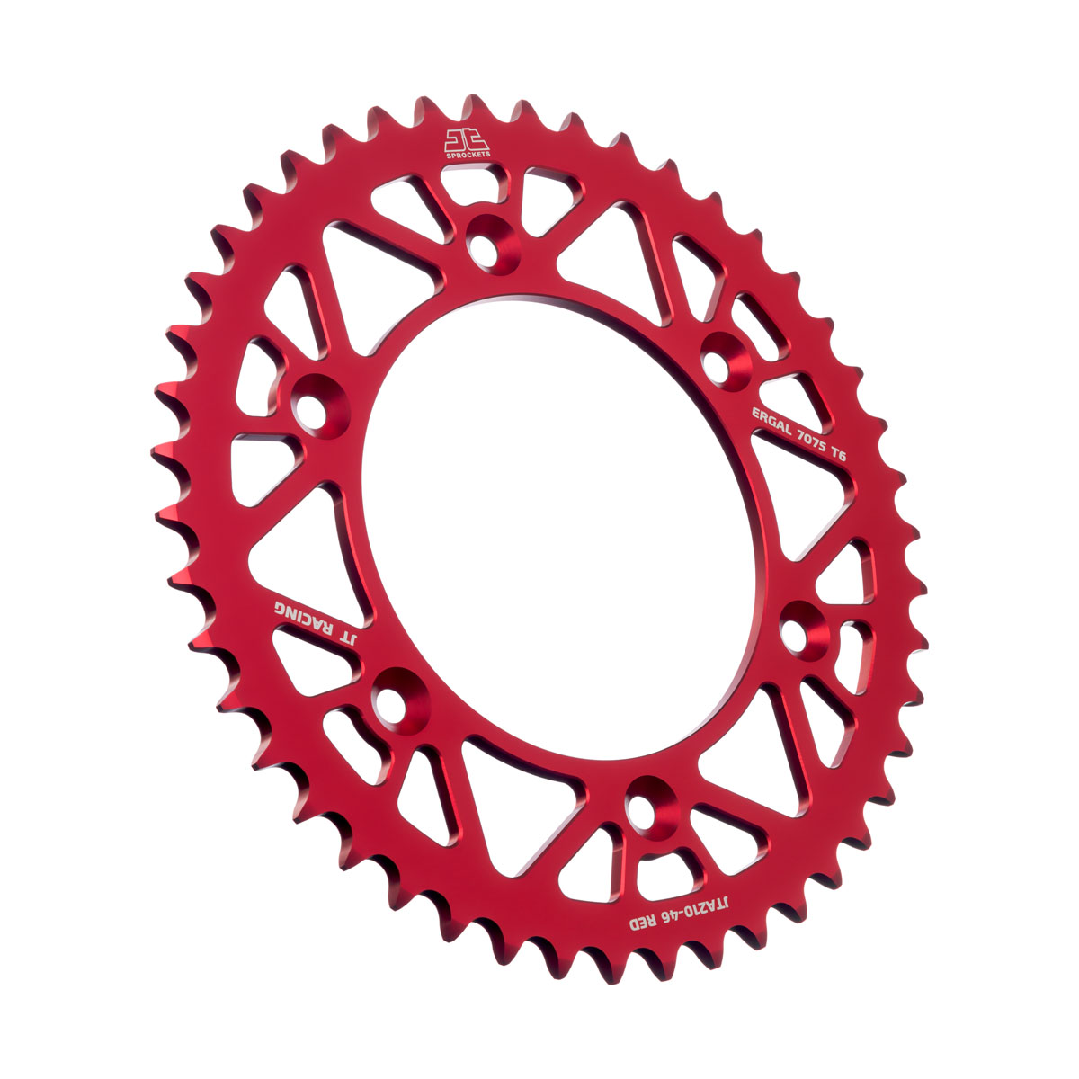 REAR SPROCKET JT RACERLITE RED, JT JTA210.46RED 7075-T6 Aluminium image 1