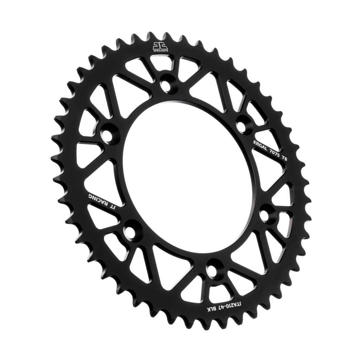REAR SPROCKET JT RACERLITE BLACK, JT JTA210.47BLK 7075-T6 Aluminium image 1