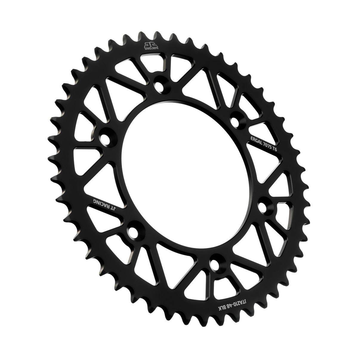 REAR SPROCKET JT RACERLITE BLACK, JT JTA210.48BLK 7075-T6 Aluminium image 1