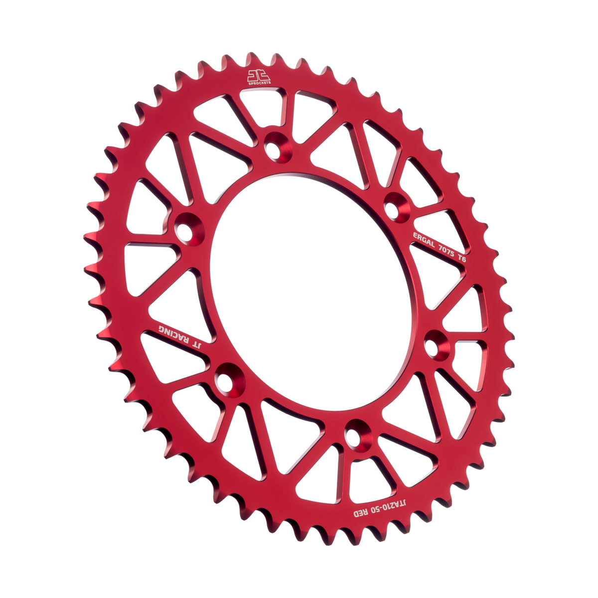 REAR SPROCKET JT RACERLITE RED, JT JTA210.50RED 7075-T6 Aluminium