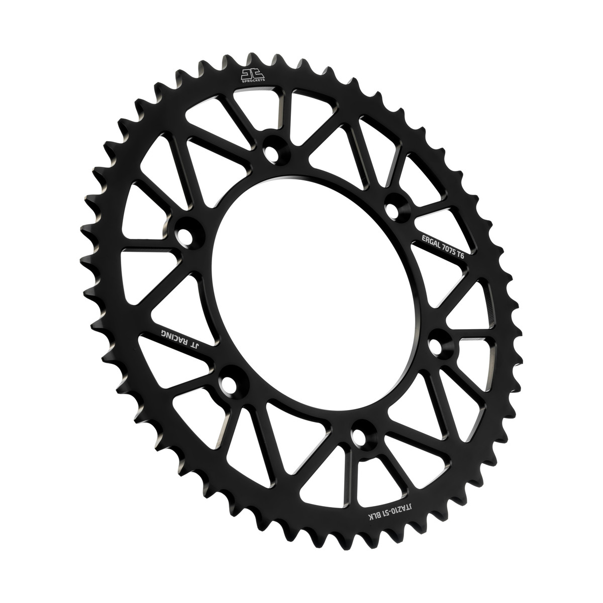 REAR SPROCKET JT RACERLITE BLACK, JT JTA210.51BLK 7075-T6 Aluminium image 1
