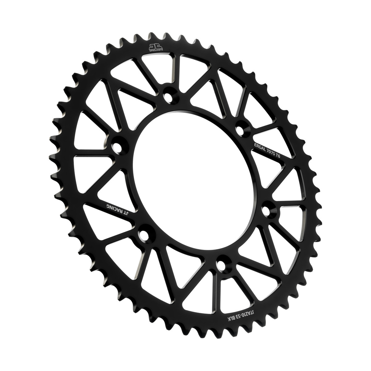 REAR SPROCKET JT RACERLITE BLACK, JT JTA210.53BLK 7075-T6 Aluminium image 1
