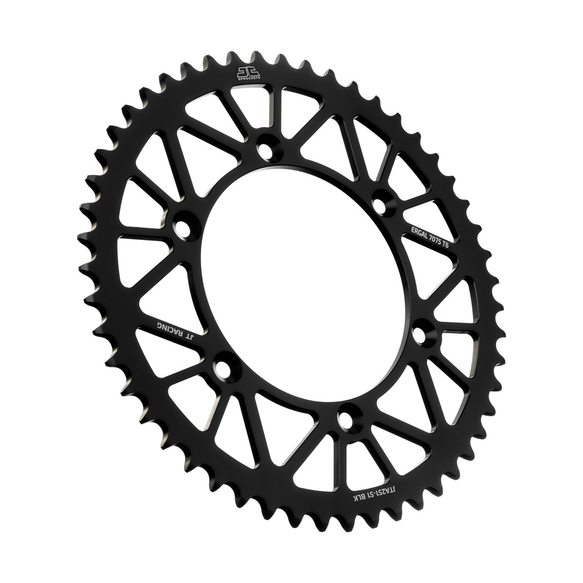 REAR SPROCKET ALLOY BLACK 251, JTA251.51BLK 7075-T6 Aluminium, SR251-51 image 1