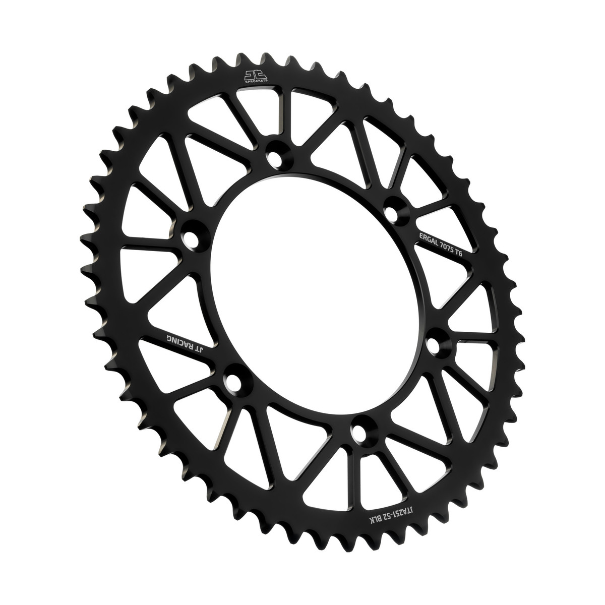 REAR SPROCKET ALLOY BLACK 251, JTA251.52BLK 7075-T6 Aluminium, SR251-52 image 1