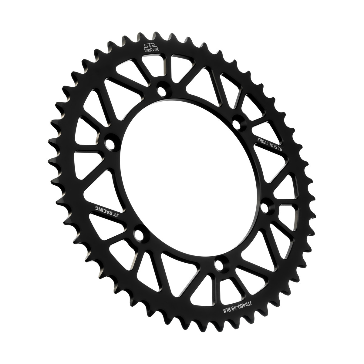 REAR SPROCKET ALLOY BLACK 460, JTA460.49BLK 7075-T6 Aluminium image 1