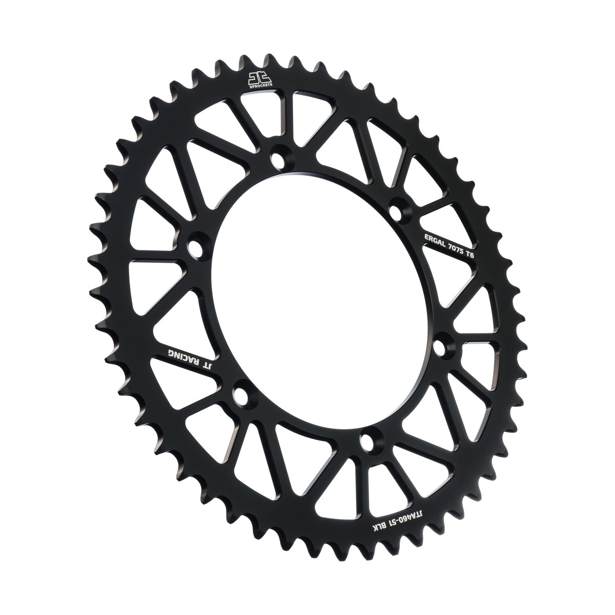 REAR SPROCKET ALLOY BLACK 460, JTA460.51BLK 7075-T6 Aluminium image 1